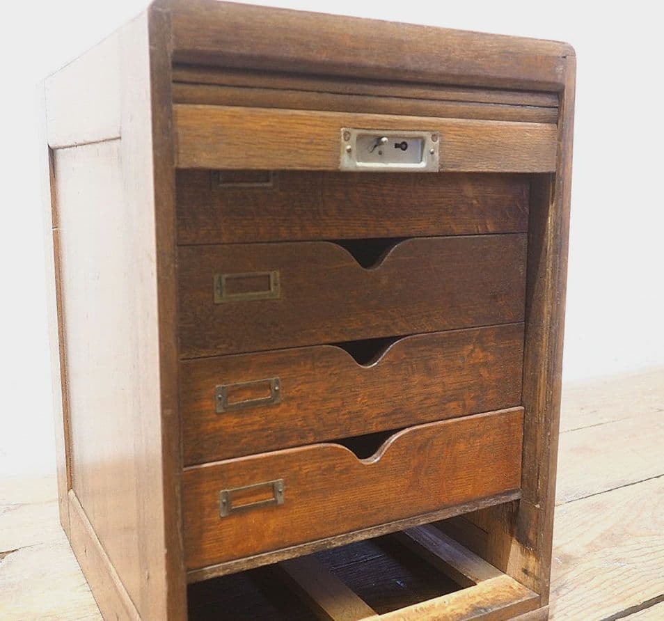 1353　ジャンク　蛇腹の小引き出し　収納棚　書類ケース　レトロ　ビンテージ