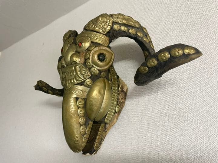 値下げ　スカルホーン　壁掛け