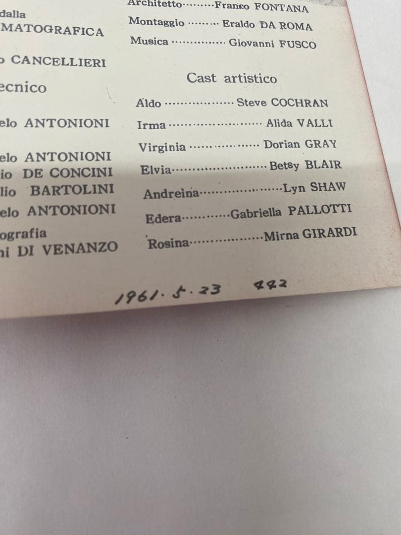 ★青春群像★さすらい★映画パンフレット★日活名画座★64年保存★フェデリコ当時物