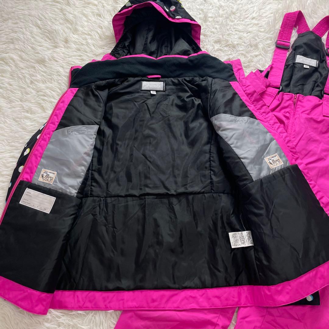 美品✨フェニックス スキーウェア 上下 セット M 160 レディース 黒 総柄