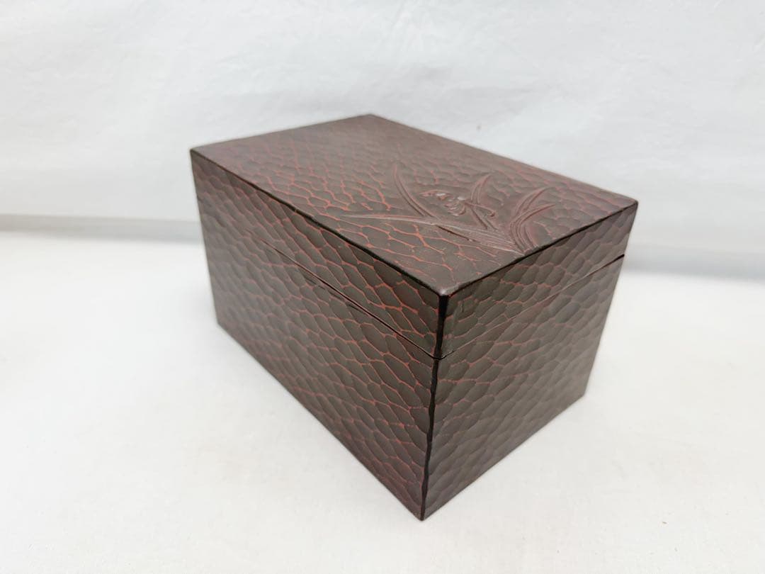 未使用 茶道具 镰倉彫 茶箱セット 茶器揃 茶碗 棗 茶筅 振出 巾筒 等