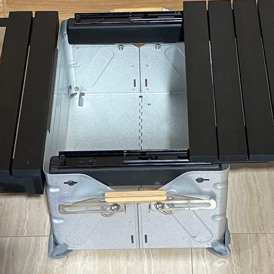 ふ*ゆ様 シェルフコンテナ　25用　スライド天板　ブリッジテーブル　セット　ブラ