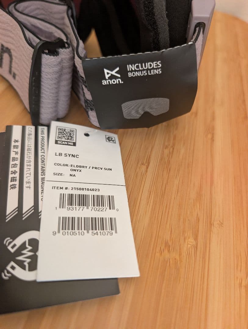 ⑧anon.Sync Low Bridge Fit Goggles+B.Lens