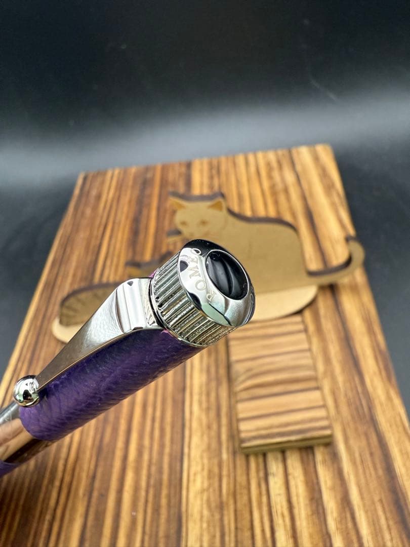 伊東屋 ロメオ ボールペン No.3 レザー ロイヤルパープル