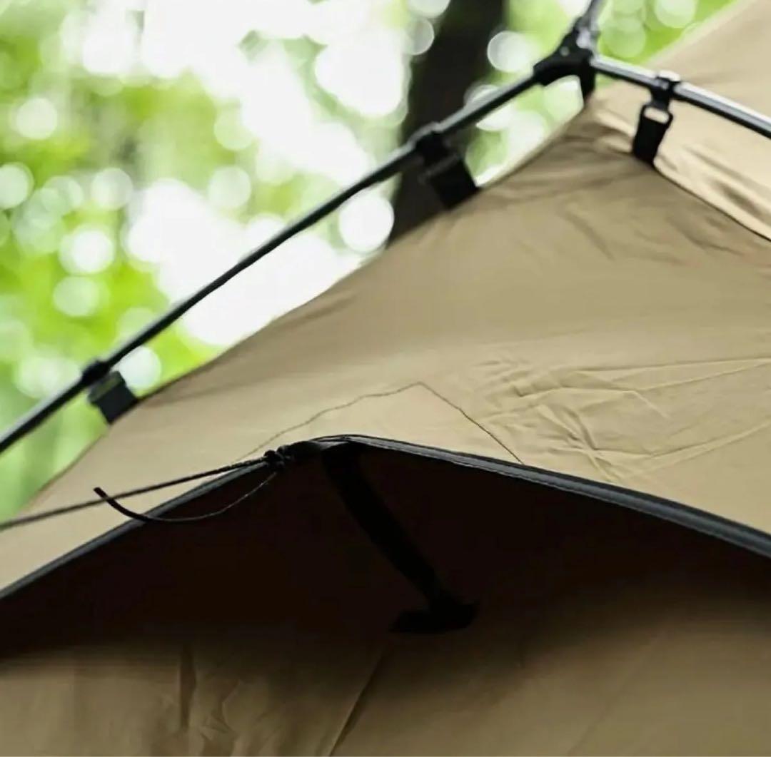 カーキ ドーム型キャンプテント