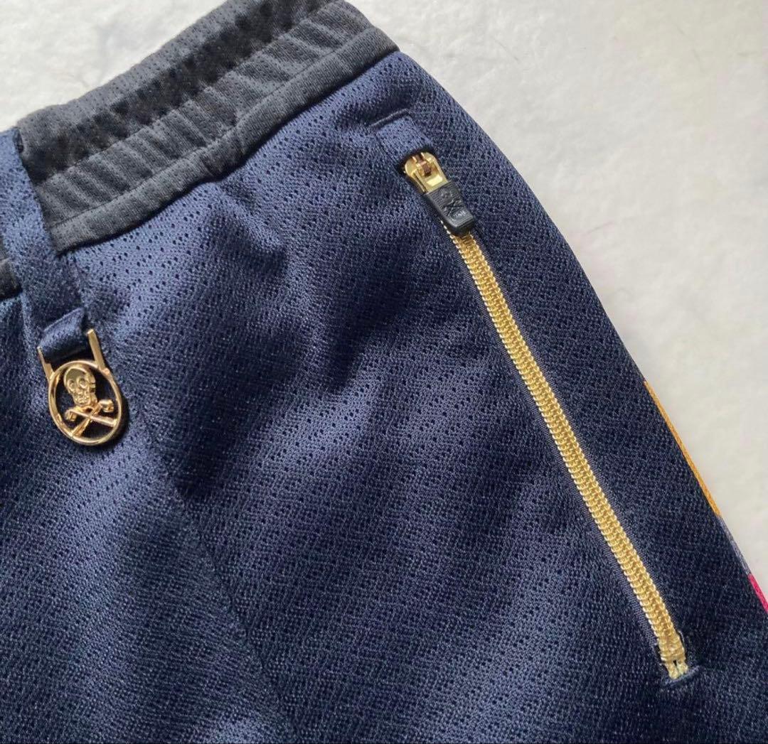 ⛳️極美品 メンズXL マークアンドロナ カモフラージュ柄 ハーフパンツ紺