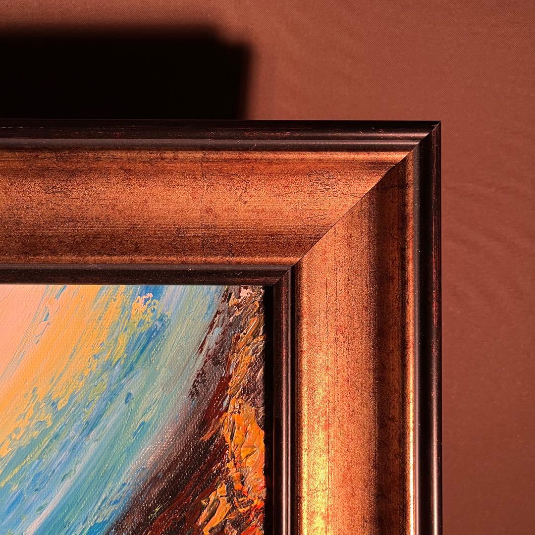 手書き油絵 抽象画 ウォールアート 額付 絵画 インテリア 油彩画