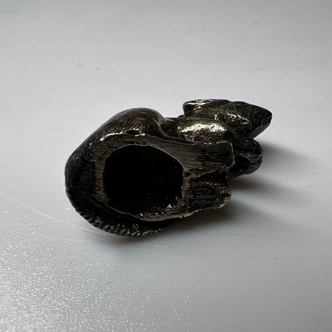 銀刻印　銀製ネズミ根付　8.7g 東Y8-0210☆2F