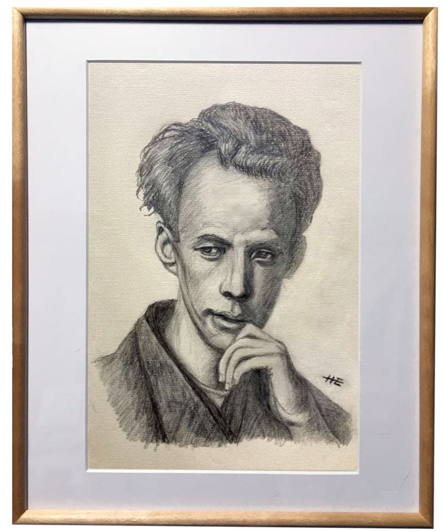 日本の文豪シリーズ　芥川龍之介 鉛筆デッサン