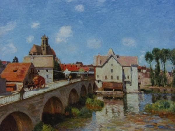 アルフレッド・シスレー、「モレの橋」、希少な画集より