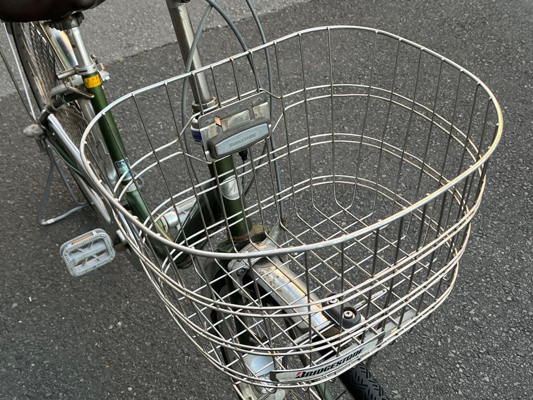 中古ブリヂストン軽量アルミ3段変速自転車〓26インチ★カギ＆チェーンケース新品