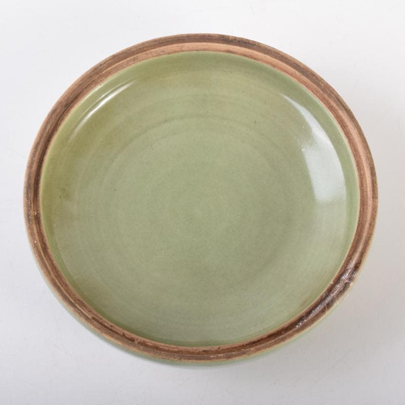 中国　龍泉窯青磁　刻花文　香合　盒子　N　7070E