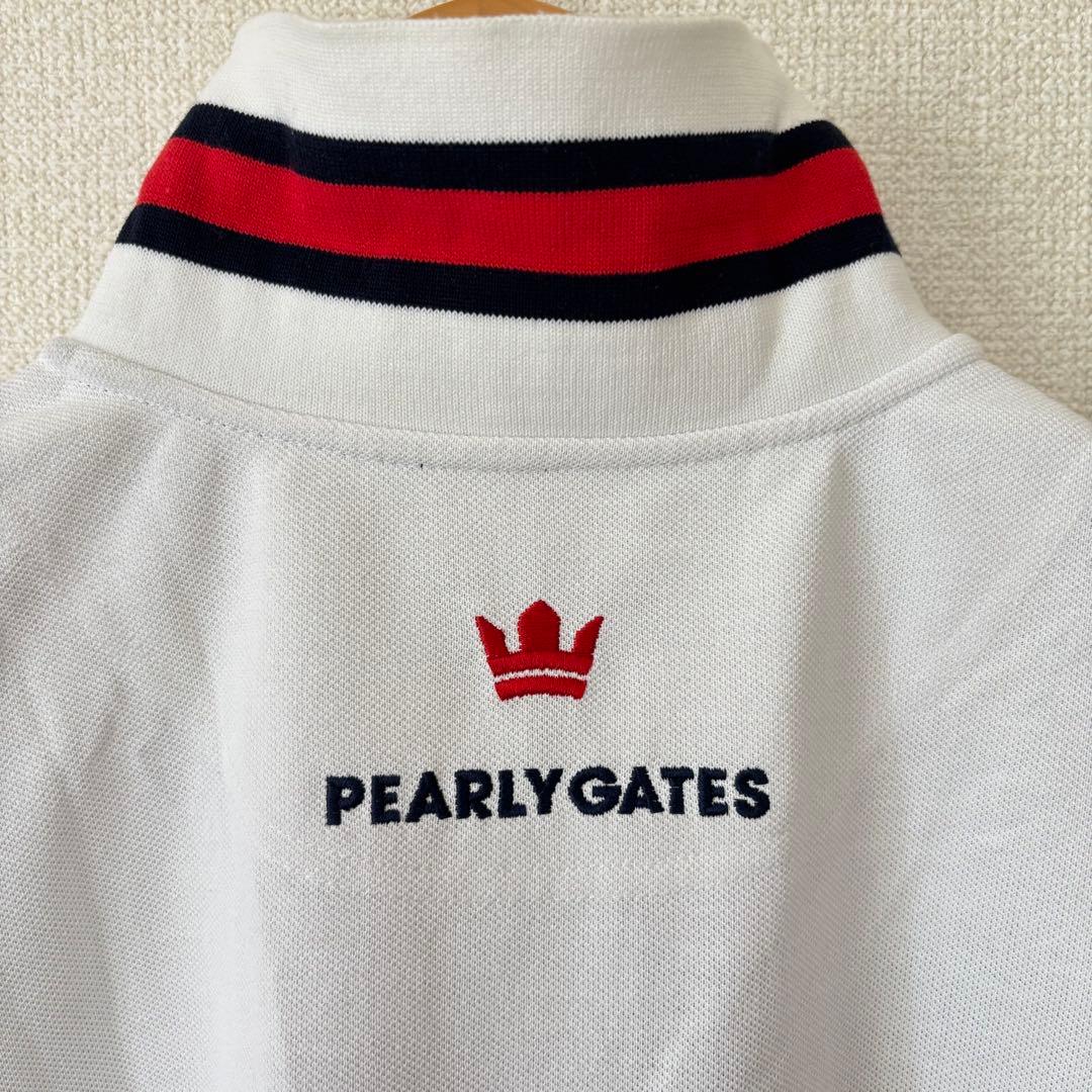 PEARLY GATES ゴルフポロシャツ ウェア　ホワイト　白　ロゴ　L