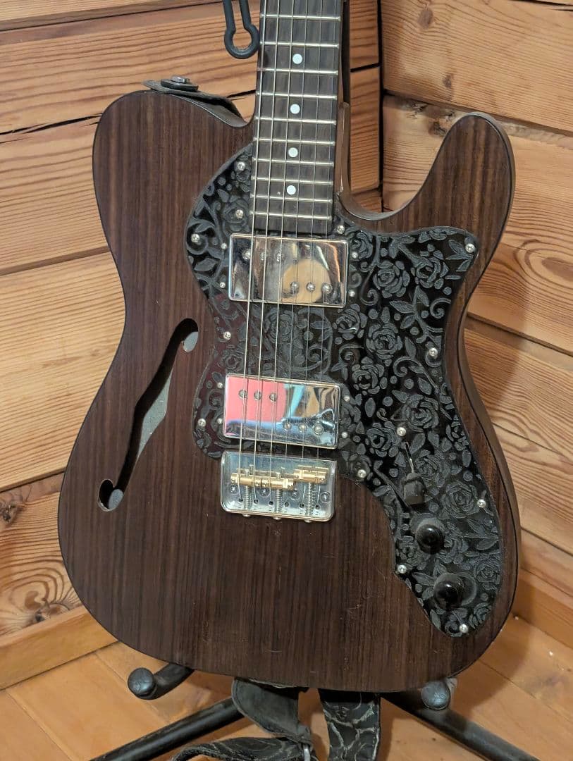 Custom Guitar テレキャスタータイプ エレキギター ダークブラウン