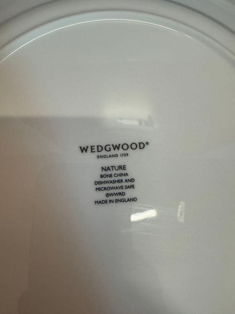 1910 ウエッジウッド　ネイチャー　白皿　27cm  未使用