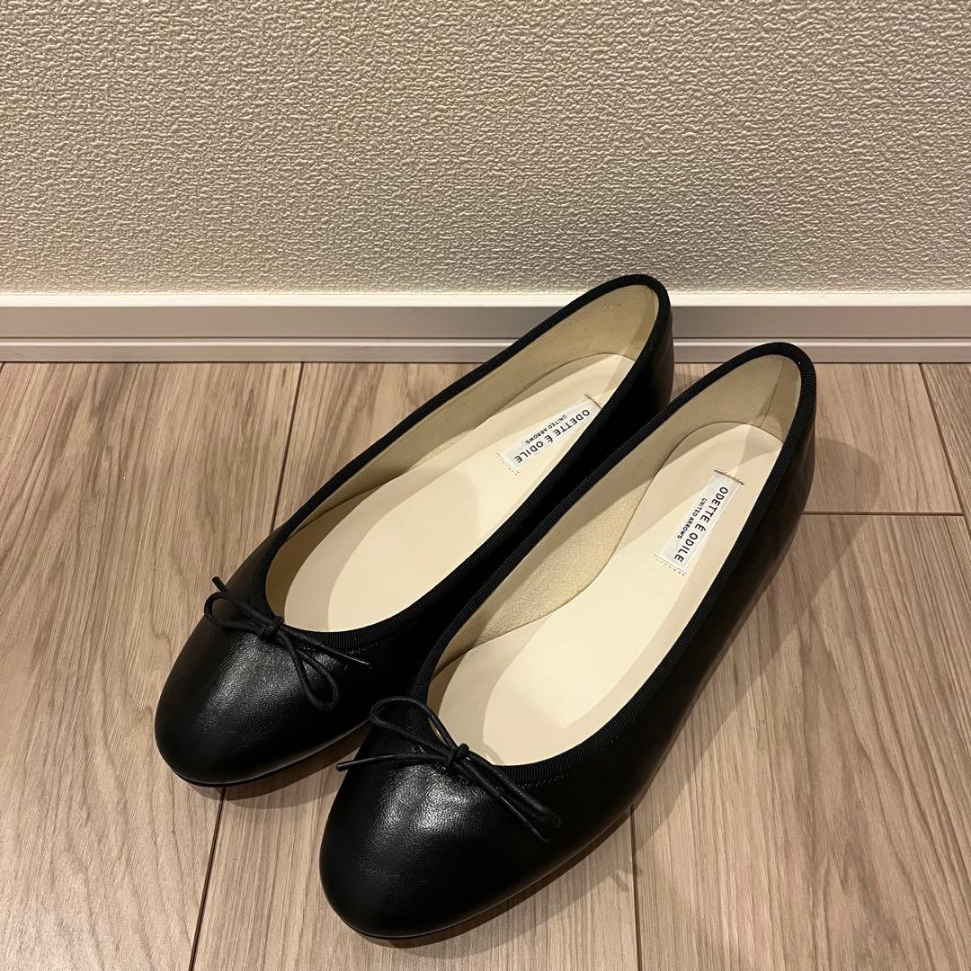 新品 ODETTE E ODILE バレエシューズ 24.5 黒