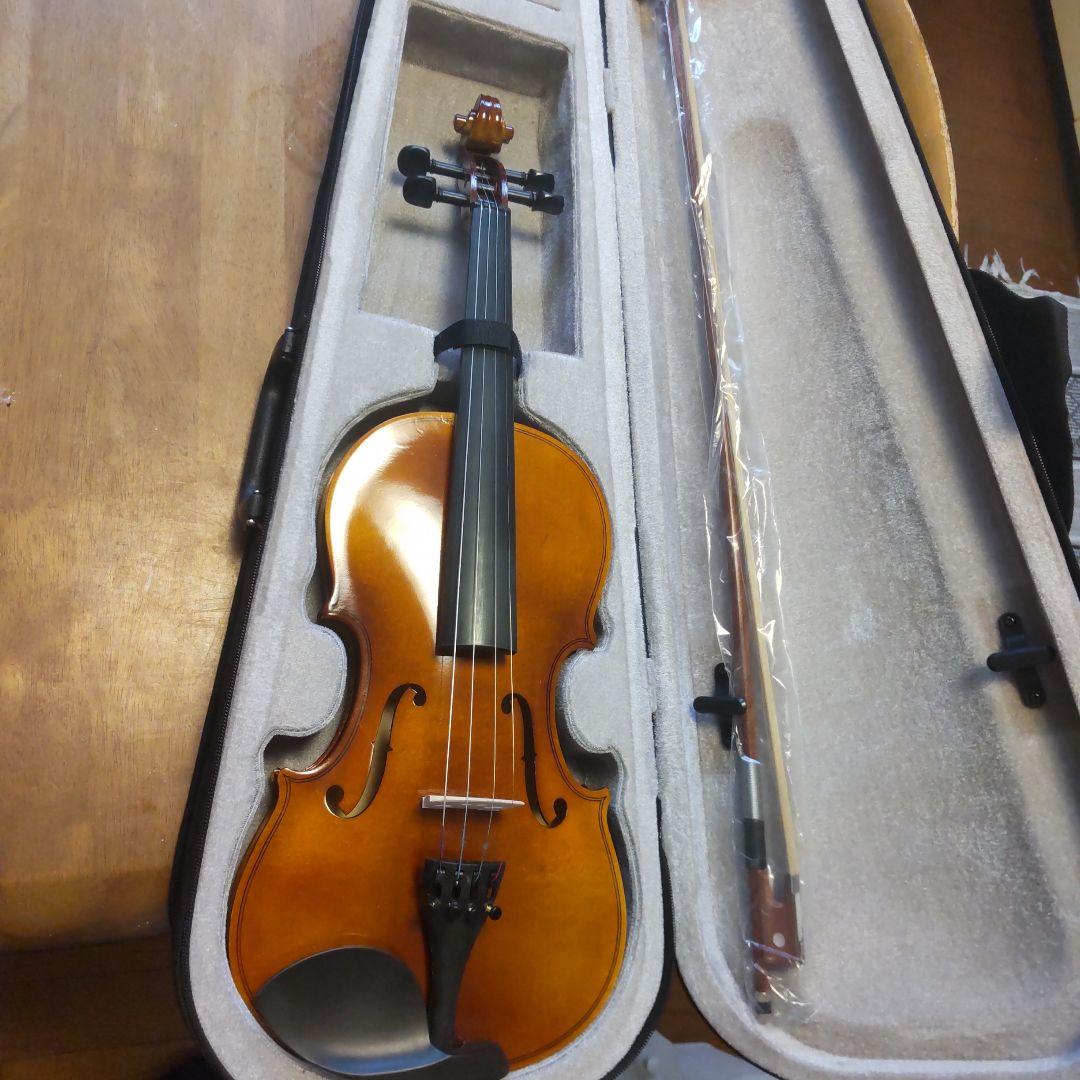 4/4フルサイズバイオリン AN-01 茶色 ハードケース、弓、松脂付