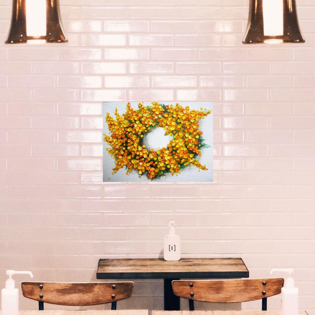 油絵 絵画 【ミモザリース】