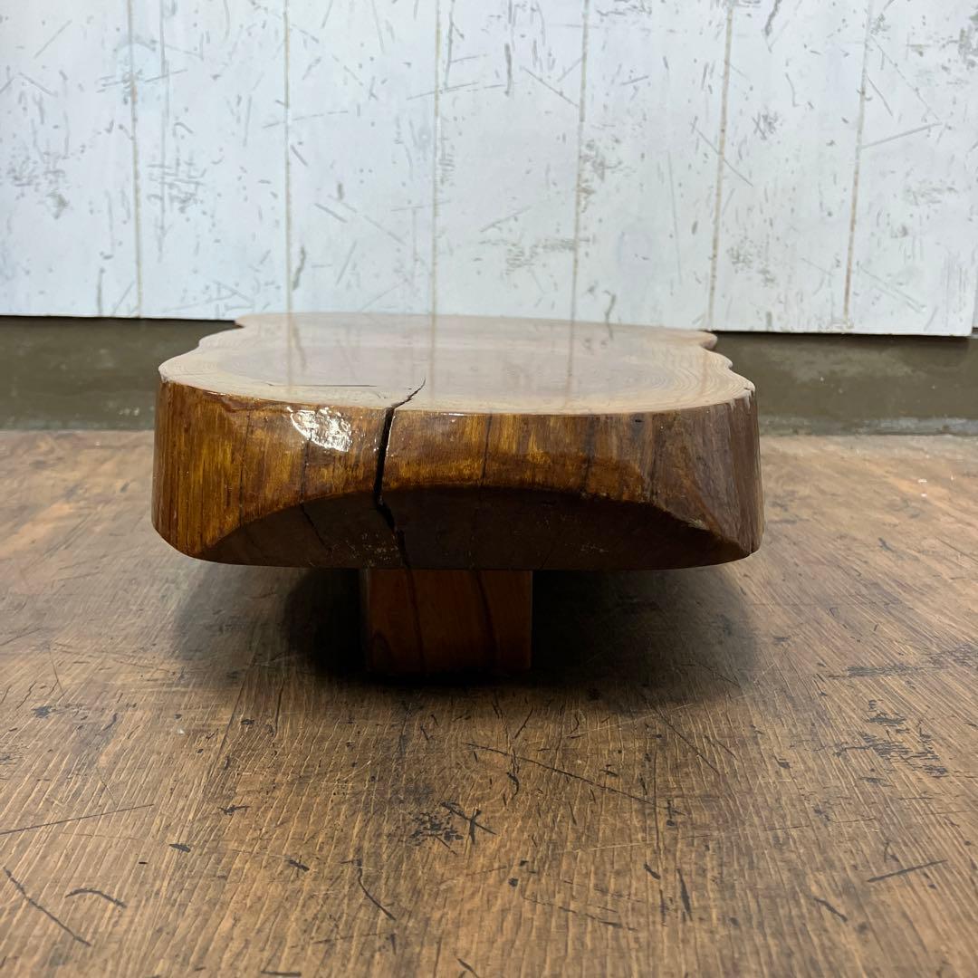 B-3 座卓 木製 花台 飾り台 木目 天然木 無垢材 古民家 民芸品