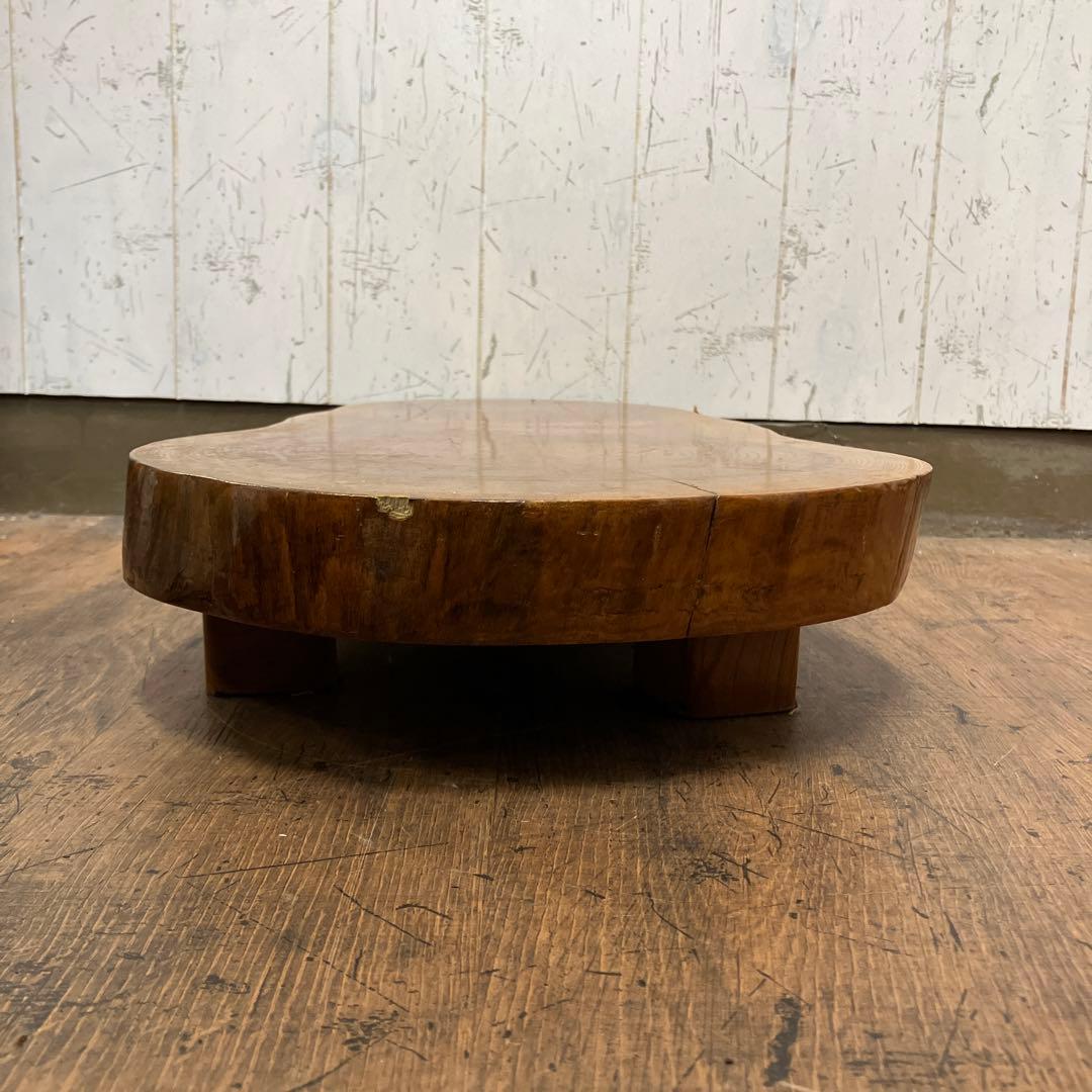 B-3 座卓 木製 花台 飾り台 木目 天然木 無垢材 古民家 民芸品