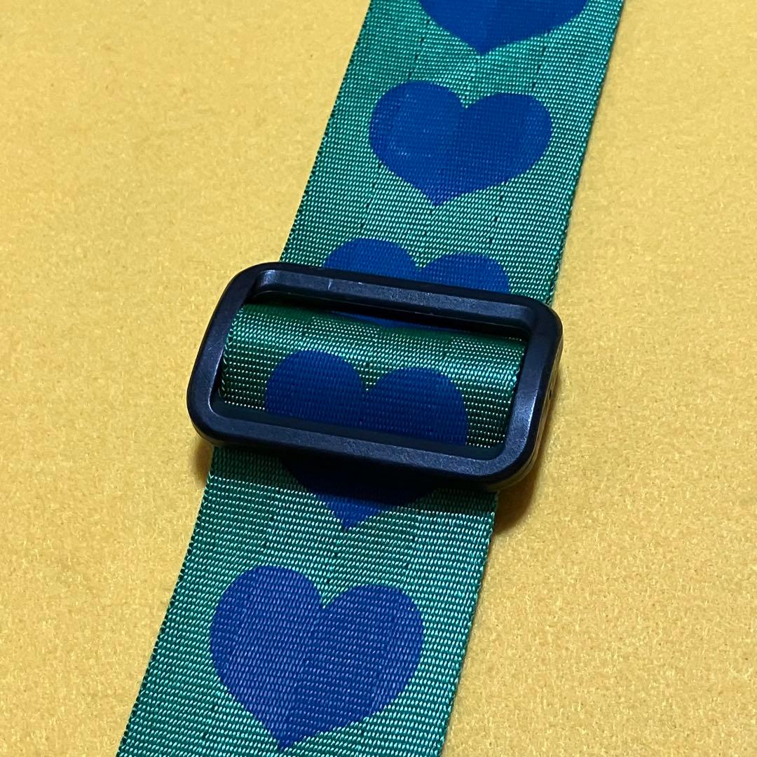 FERNANDES hide グリーンハート ギターストラップ イエローハート