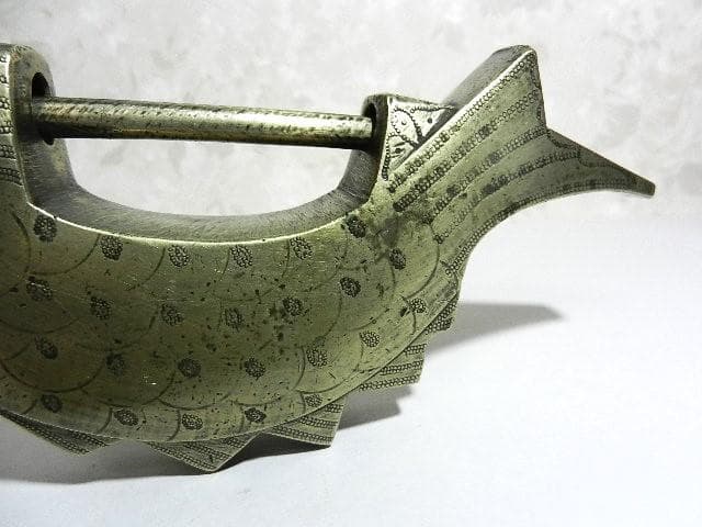 李朝（李氏朝鮮）のアンティーク魚型錠前