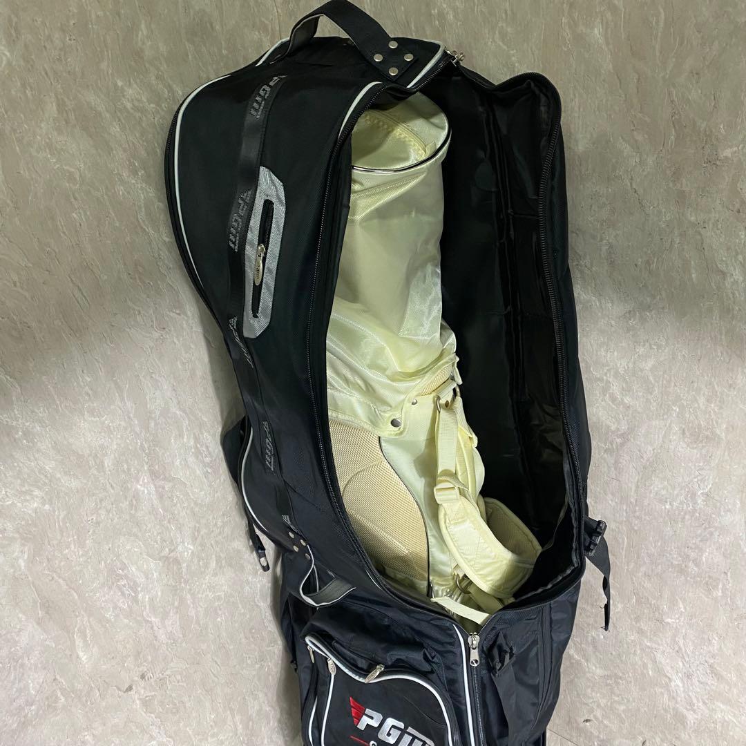 極美品 PGMトラベルカバー キャスター付 キャディバッグ ゴルフ golf