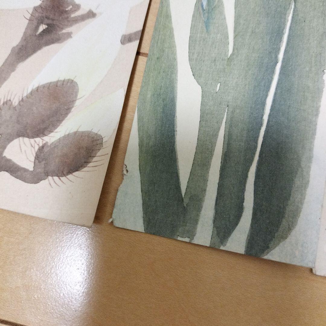 榊原紫峰　絵短冊　日本画　明治から昭和　アンティーク　古美術