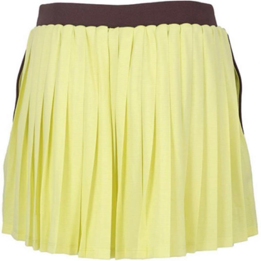 No.867 FILA スモーキーYELLOWのプリーツ☆新品☆XL☆