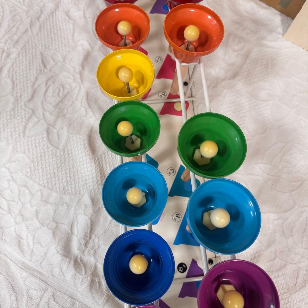 盆休み限定セール☆ウチダ ハンドベル ミュージックベル 20音 専用スタンド付き