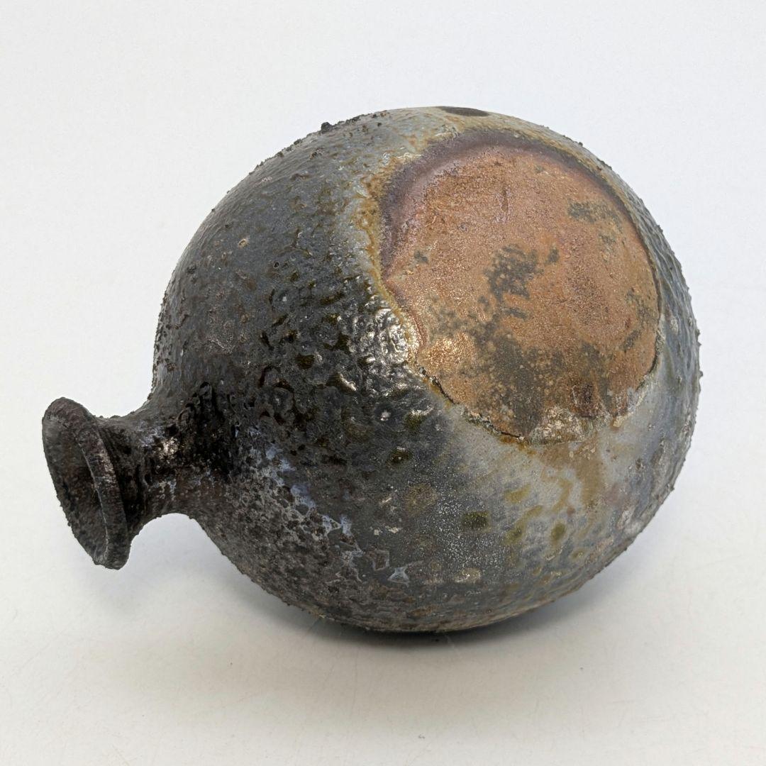 岩本政一 備前焼 窯変徳利 共箱共布栞 とっくり 酒器 食器 一輪挿し花入 花器