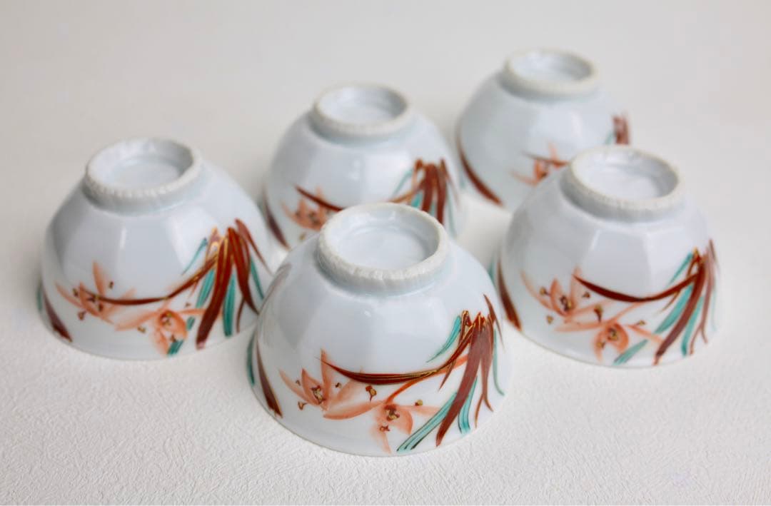 清水 六兵衛？ 面取　蘭絵　急須 煎茶道具