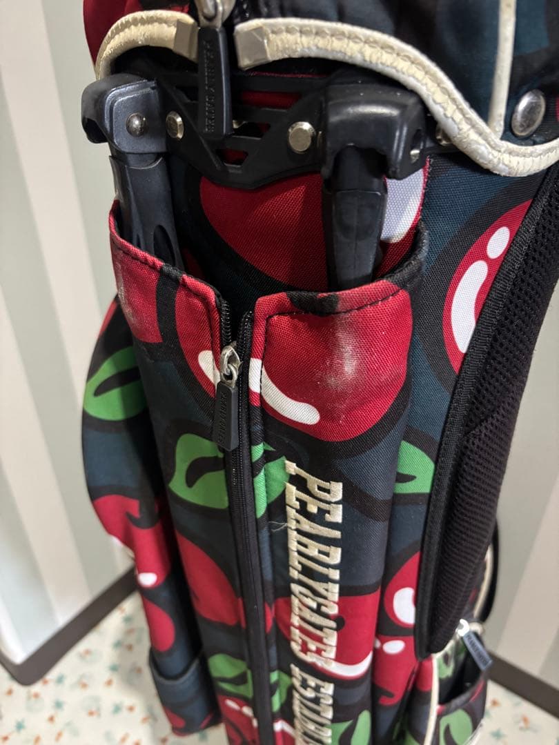 パーリーゲーツキャディバッグ　ヘッドカバー3.アイアン6本付