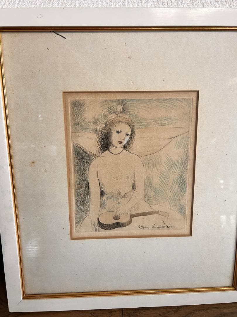 マリー・ローランサン（1883-1956）のオリジナル・エッチング 一部彩色有