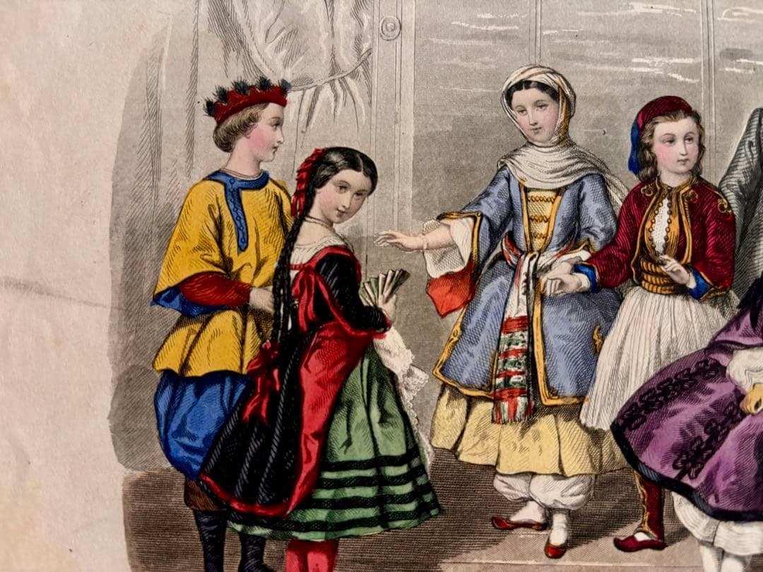 フランスアンティーク 19世紀の雑誌 Le Bon Ton 挿絵版画 ヘロイーズ