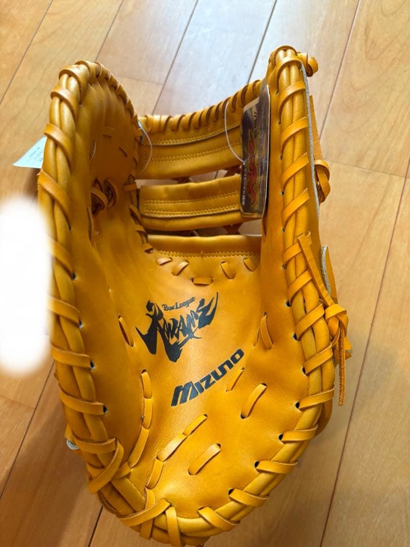 軟式 グローブ イエロー　ミズノ KANAME