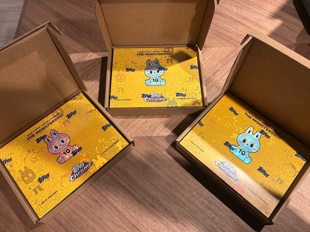 Topps Chrome Labubu ラブブ 3boxセット　新品未開封