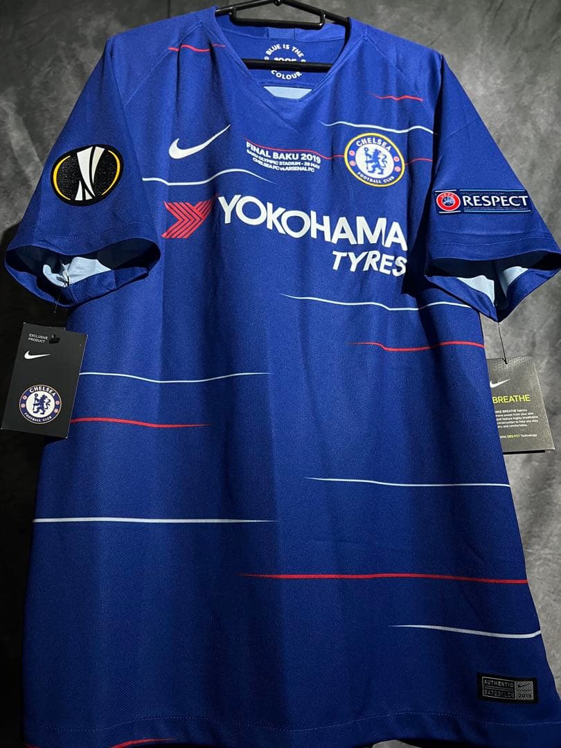【正規品・タグ付】アザール ＃１０ チェルシー１８／１９ EL決勝仕様 (H)