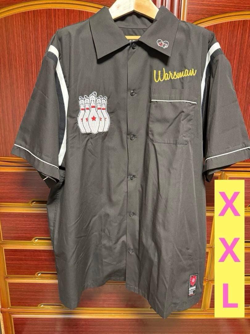 キン肉マン ウォーズマン ボウリングシャツ XXL ブラック KMAW-052