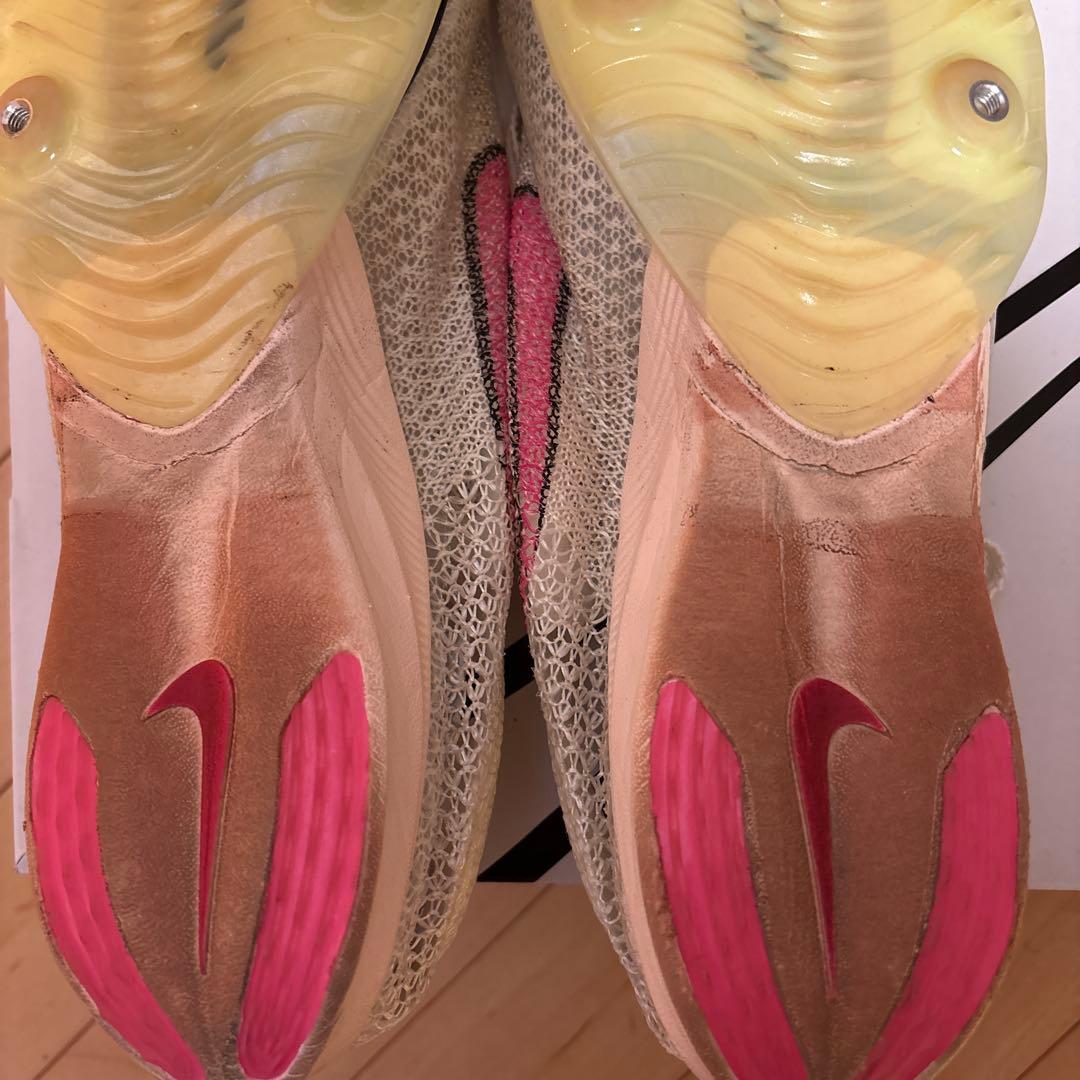 NIKE ZOOM スパイクシューズ ホワイト/ピンク