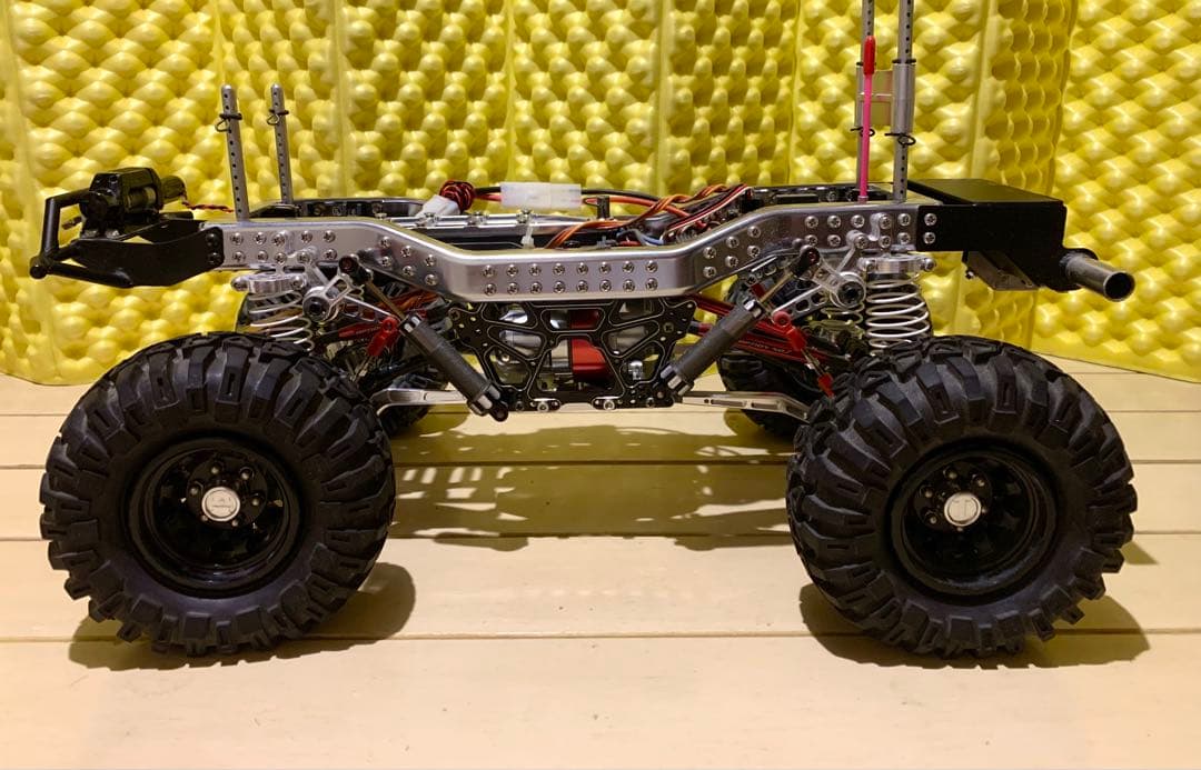 タミヤラジコンCR01フルセット　希少レアパーツカスタムウインチ付きランクル80