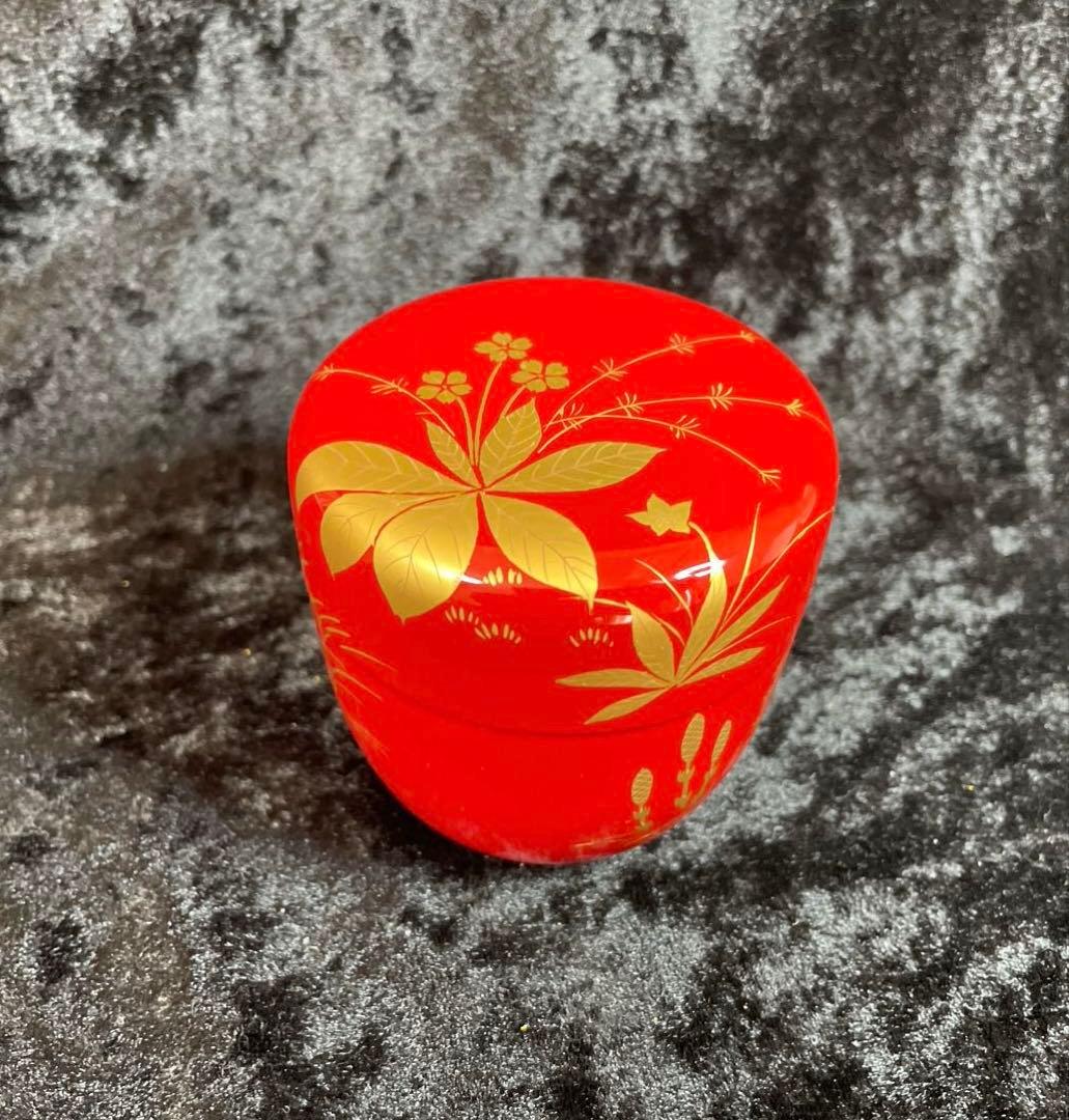 茶道具　棗 金色装飾