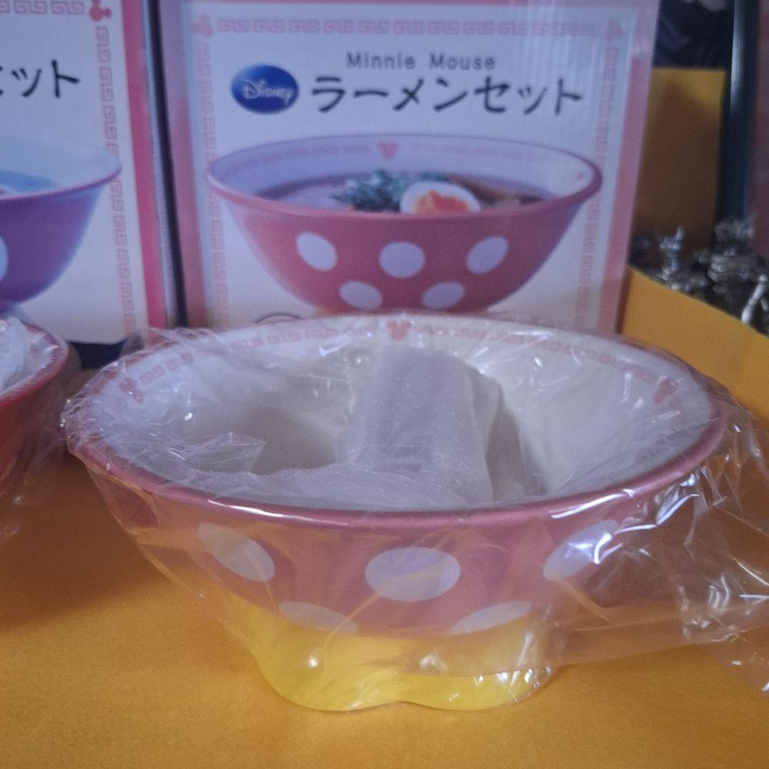 ミッキー・ミニー ラーメン鉢とレンゲのセット