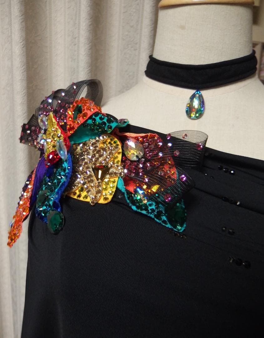 2/14迄【社交ダンス】チャコット　ブラックラテンドレス（正装用）