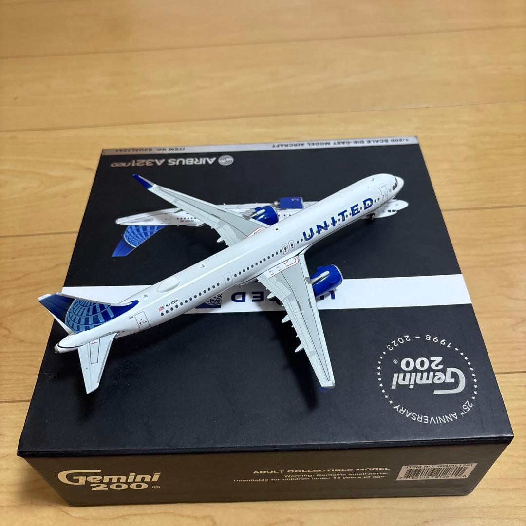 志*之様 Gemini 200 ダイキャストモデルA321neo ユナイテッド航