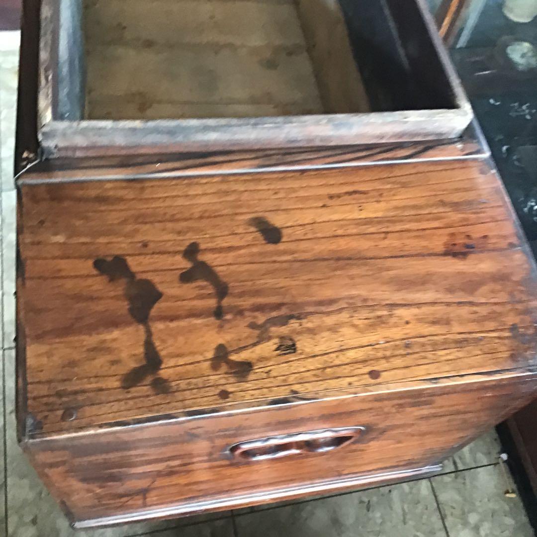 骨董　古民具　大型江戸火鉢　欅　クロガキ　検・鉄瓶