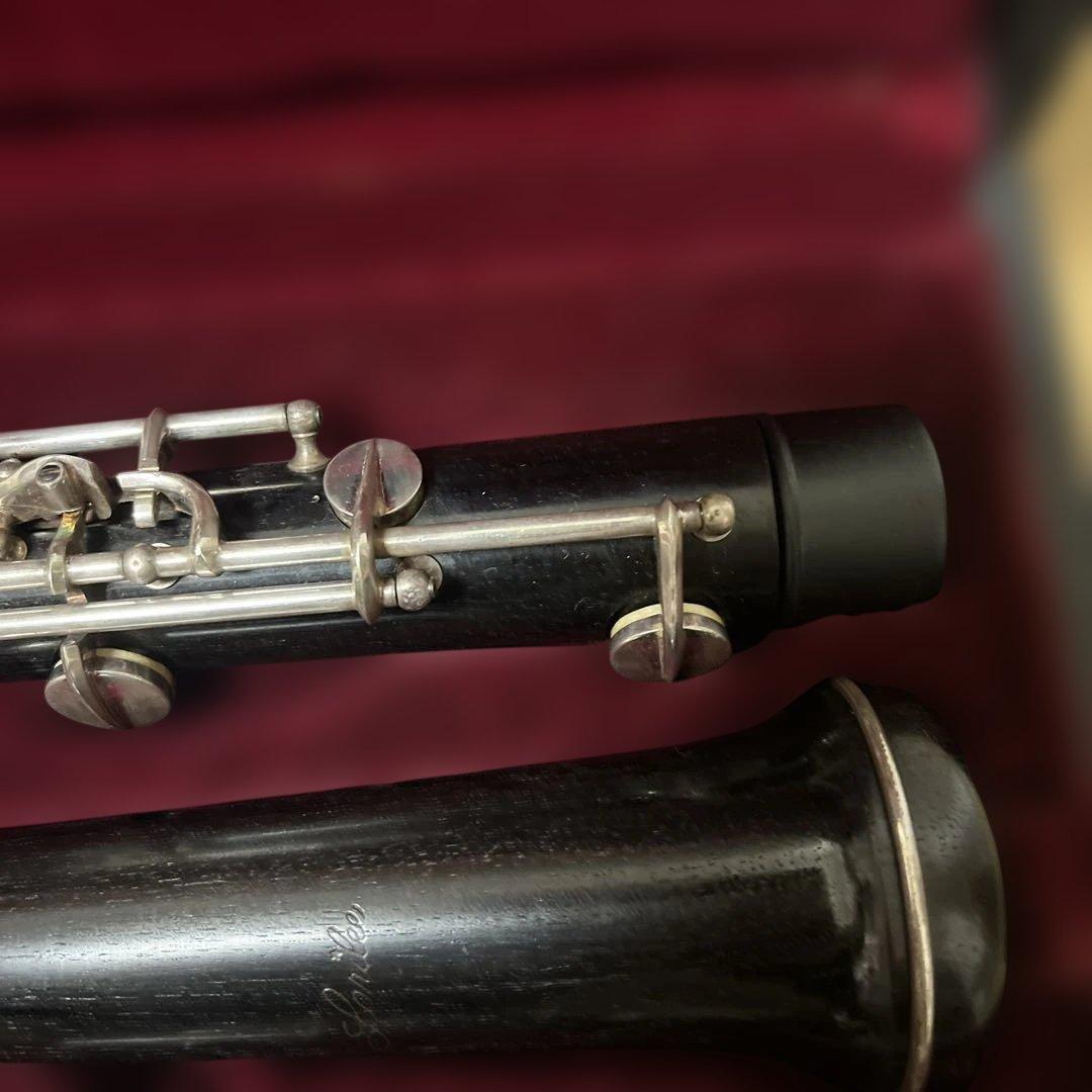 オーボエ本体 木製 銀メッキキー リード付き