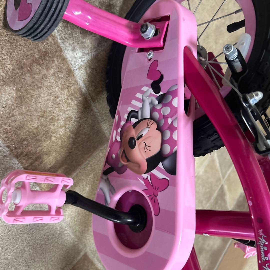 ミニーちゃん　幼児用ピンク自転車 水玉模様　日本非売品！