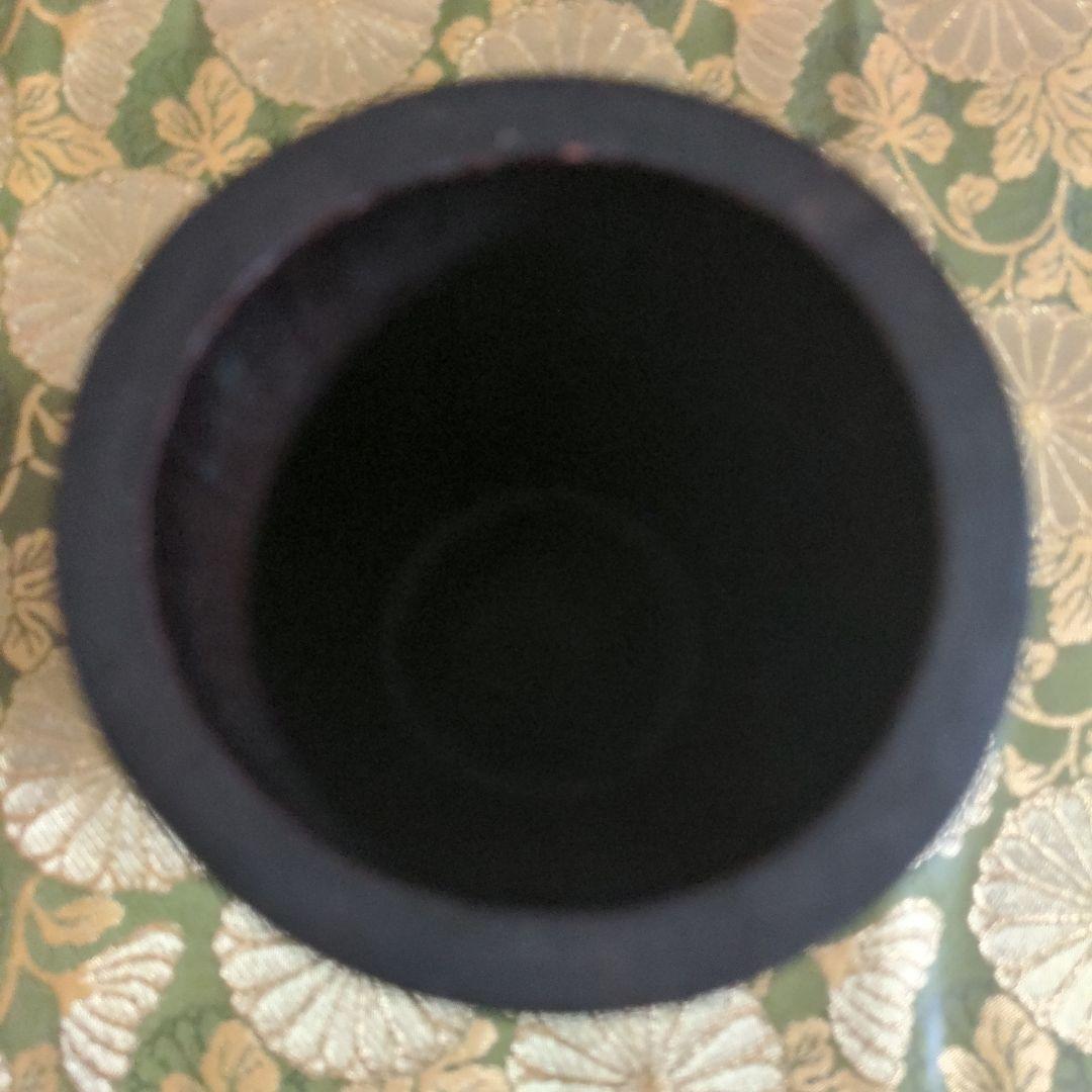 【最終価格】 中国骨董　鯉図　彫刻筆筒　時代品