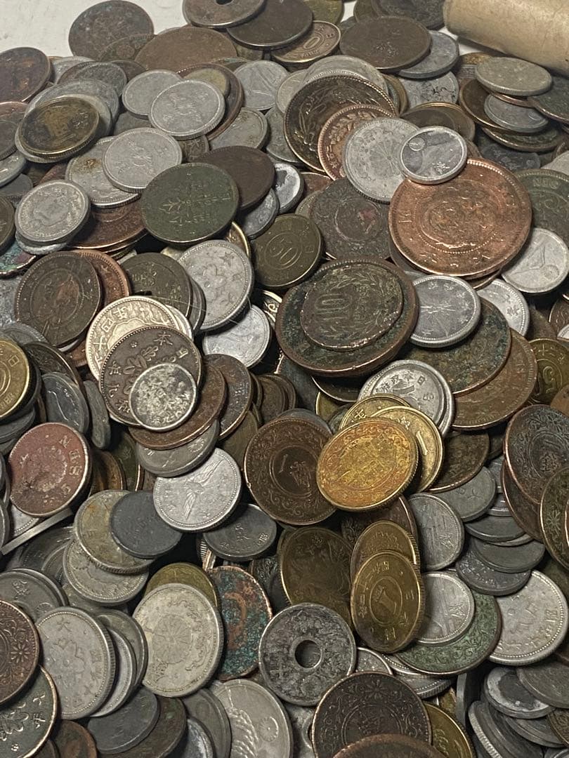 古銭 銅貨・黄銅貨・青銅貨・白銅貨・ニッケル貨錫貨アルミ貨など3.1㎏NO.61